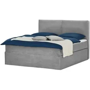 Boxspringbett mit trendigem Keder Boxi Urban ¦ grau ¦ Maße (cm): B: 180 H: