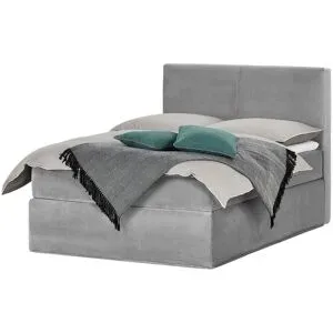 Boxspringbett 140 x 200 cm  Boxi Classic ¦ grau ¦ Maße (cm): B: 140 H: 125