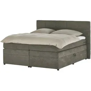 Höffner Boxspringbett mit Bettkasten Suffolk ¦ braun ¦ Maße (cm): B: 204 H: 124