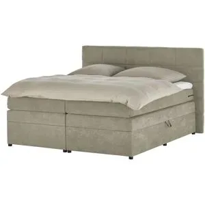 Höffner Boxspringbett mit Bettkasten Suffolk ¦ beige ¦ Maße (cm): B: 204 H: 124