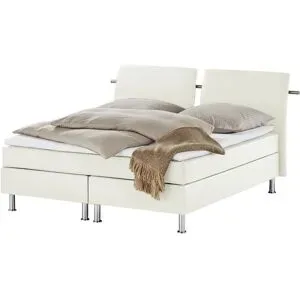 Höffner Boxspringbett  Krom ¦ weiß ¦ Maße (cm): B: 232 H: 122