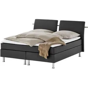 Höffner Boxspringbett  Krom ¦ schwarz ¦ Maße (cm): B: 212 H: 122