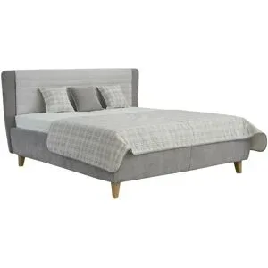 Höffner Polsterbett  Suffolk ¦ grau ¦ Maße (cm): B: 214 H: 118