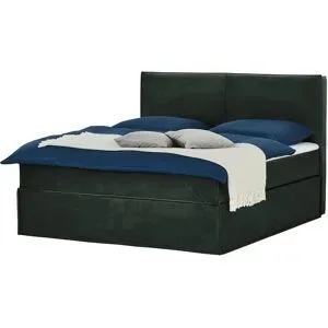 Boxspringbett 180 x 200 cm mit trendigem Keder Boxi Urban ¦ grün ¦ Maße