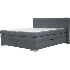 Höffner Boxspringbett mit Bettkasten Hackney ¦ blau ¦ Maße (cm): B: 201 H: 109