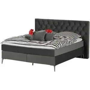 Wohnwert Boxspringbett  Laesa ¦ grau ¦ Maße (cm): B: 220 H: 122