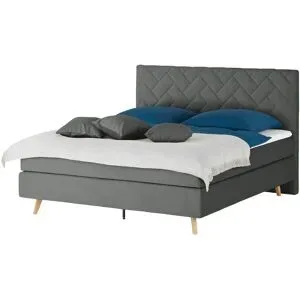 Höffner Boxspringbett  Weave ¦ grau ¦ Maße (cm): B: 180 H: 122