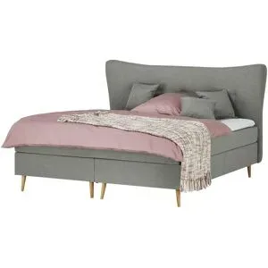 Höffner Boxspringbett  Ferill ¦ grau ¦ Maße (cm): B: 217 H: 122