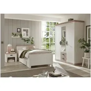 Höffner Schlafzimmer  Roble ¦ weiß ¦ Maße (cm): B: 169 H: 201