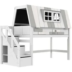 Lifetime Abenteuerbett mit Treppe  My Hangout ¦ weiß ¦ Maße (cm): B: 261 H: 196