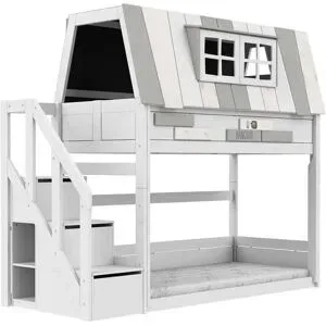 Lifetime Niedriges Abenteuerbett mit Treppe  My Hangout ¦ weiß ¦ Maße (cm): B: