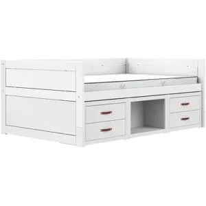 Lifetime Kojenbett mit Regal 120cm  Basis ¦ weiß ¦ Maße (cm): B: 207 H: 83 T: