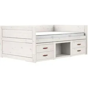 Lifetime Kojenbett mit Regal 120cm  Original ¦ weiß ¦ Maße (cm): B: 207 H: 83 T: