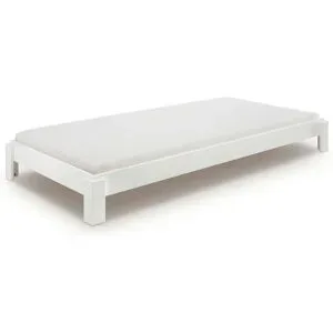 Höffner Stapelbett aus Massivholz Denver ¦ weiß ¦ Maße (cm): B: 98 H: 24