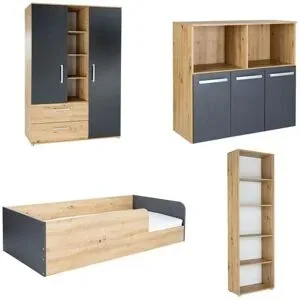Höffner Kinderzimmer 4er-Set  Alessio ¦ mehrfarbig ¦ Maße (cm): B: 491 H: 188