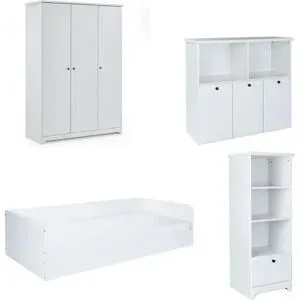 Höffner Kinderzimmer 4er-Set  Thilo ¦ weiß ¦ Maße (cm): B: 487 H: 189