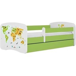 Höffner Bett  Weltkarte ¦ grün ¦ Maße (cm): B: 80 H: 61