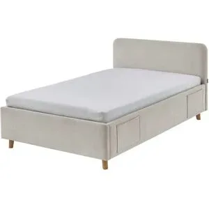 Höffner Polsterbett  Cosy ¦ beige ¦ Maße (cm): B: 132 H: 90