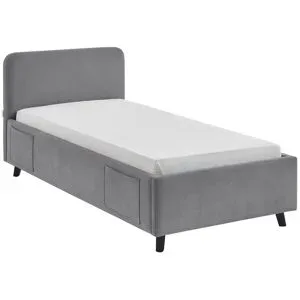 Höffner Polsterbett  Cosy ¦ grau ¦ Maße (cm): B: 102 H: 90
