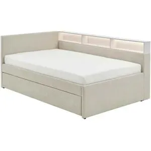 Höffner Polsterbett  Uno ¦ beige ¦ Maße (cm): B: 112 H: 91