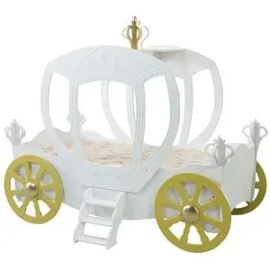 Höffner Kinderbett  Prinzessinnen-Kutsche ¦ weiß ¦ Maße (cm): B: 120 H: 173,8 T: 205.0