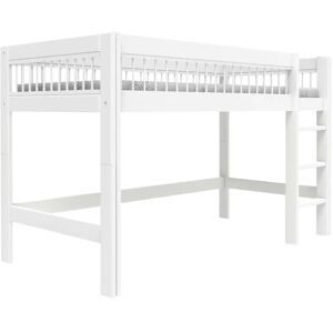 Lifetime Halbhohes Bett mit gerader Leiter  Breeze ¦ weiß ¦ Maße (cm): B: 102 H: