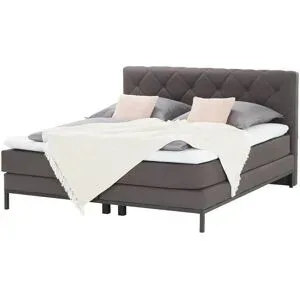 uno Boxspringbett  Rockaway ¦ grau ¦ Maße (cm): B: 180 H: 104