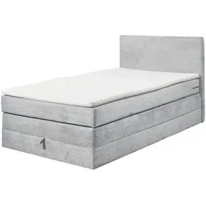 Höffner Boxspringbett  Lumb ¦ grau ¦ Maße (cm): B: 121 H: 107 T: 209.0