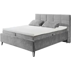 Höffner Boxbett  Toddington ¦ grau ¦ Maße (cm): B: 200 H: 122 T: 221.0