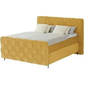 Wohnwert Boxspringbett  Tefla ¦ gelb ¦ Maße (cm): B: 202 H: 132,5