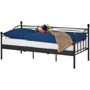 Höffner Metallbett-Gestell  Luisa ¦ schwarz ¦ Maße (cm): B: 98 H: 92