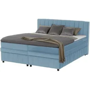 Höffner Boxbett mit Bettkasten Bruno ¦ blau ¦ Maße (cm): B: 146 H: 106