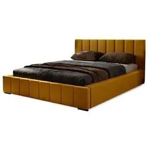 Höffner Polsterbett mit Stauraum  Nelia ¦ gelb ¦ Maße (cm): B: 135 H: 90