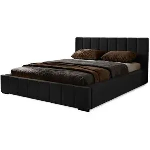 Höffner Polsterbett mit Stauraum  Nelia ¦ schwarz ¦ Maße (cm): B: 175 H: 90