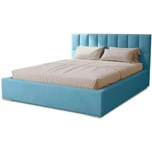 Höffner Polsterbett mit Stauraum Draven ¦ blau ¦ Maße (cm): B: 155 H: 100