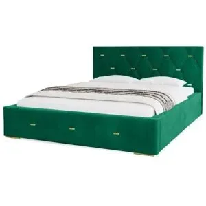 Höffner Polsterbett mit Stauraum  Gwithian ¦ grün ¦ Maße (cm): B: 215 H: 100