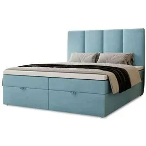 Höffner Boxbett mit Stauraum  Macclesfield ¦ blau ¦ Maße (cm): B: 161 H: 110