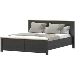 Höffner Doppelbett  Toneo ¦ schwarz ¦ Maße (cm): B: 198 H: 103