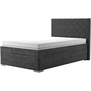 Höffner Polsterbett  Kelso ¦ schwarz ¦ Maße (cm): B: 131 H: 117