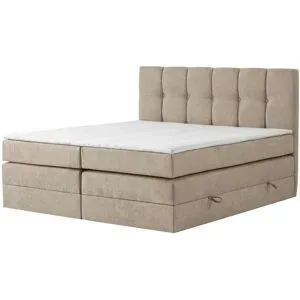 Höffner Boxspringbett mit Bettkasten Leeds ¦ beige ¦ Maße (cm): B: 160 H: 121