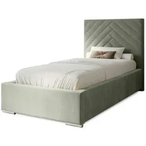 Höffner Polsterbett mit Stauraum Aberfeldy ¦ grau ¦ Maße (cm): B: 115 H: 100