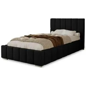 Höffner Polsterbett mit Stauraum  Ayr ¦ schwarz ¦ Maße (cm): B: 105 H: 100