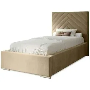 Höffner Polsterbett mit Stauraum Aberfeldy ¦ braun ¦ Maße (cm): B: 105 H: 100