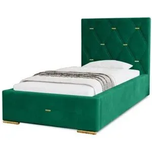 Höffner Polsterbett mit Stauraum  Gwithian ¦ grün ¦ Maße (cm): B: 115 H: 100