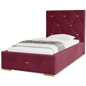 Höffner Polsterbett mit Stauraum  Gwithian ¦ lila/violett ¦ Maße (cm): B: 95 H: 100