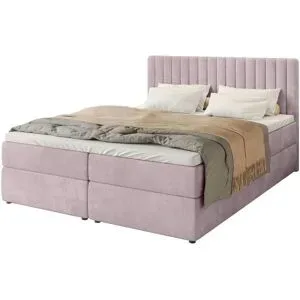 Höffner Boxbett mit Bettkasten und Topper Drayton ¦ rosa/pink ¦ Maße (cm): B: 140 H: 102