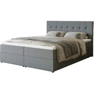 Höffner Boxbett mit Stauraum und Topper Dartford ¦ grau ¦ Maße (cm): B: 160 H: 102