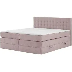 Höffner Boxspringbett mit Bettkasten Barcelona ¦ rosa/pink ¦ Maße (cm): B: 120 H: 110