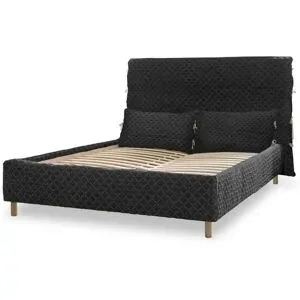Miuform Polsterbett gemustert Sleepy Luna ¦ schwarz ¦ Maße (cm): B: 146 H: 112