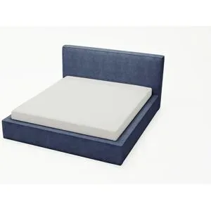 GrainGold Polsterbett mit Bettkasten Malton ¦ blau ¦ Maße (cm): B: 175 H: 100